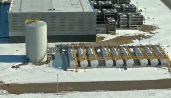 NSA Utah Data Center water tanks for the chiller plant