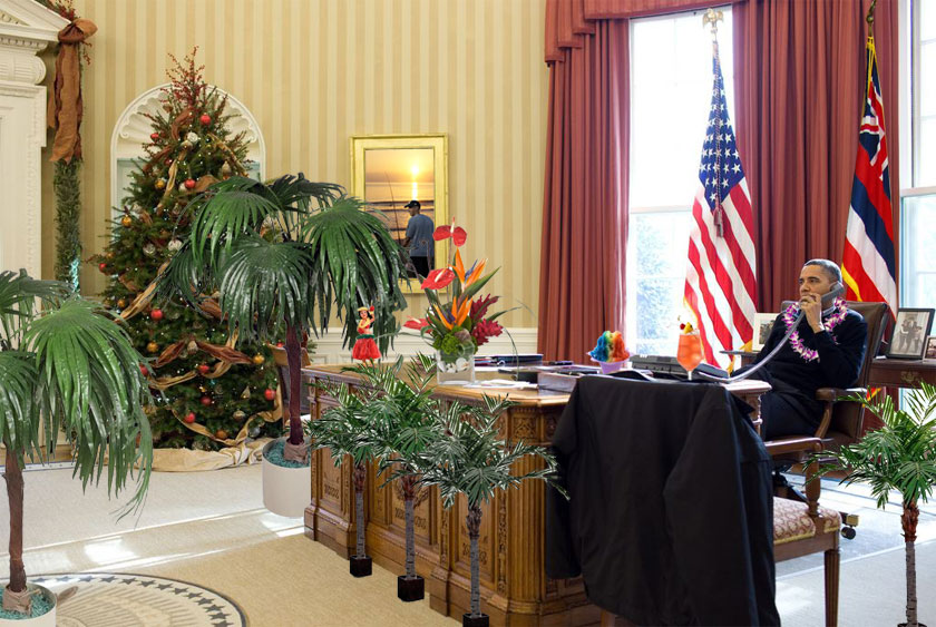 White house tours at Christmas holiday season