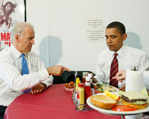 VP Biden points out that President Obama has his cheeseburger