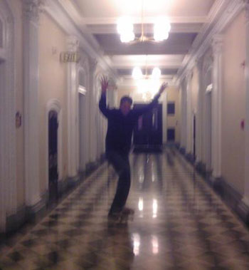 Tony Hawk skateboards in the White House