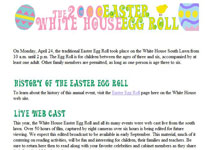The 2000 Easter Egg Roll was held from 10AM - 2PM and featured a live webcast from the South Lawn