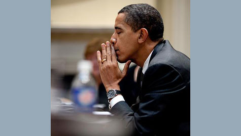 obama praying