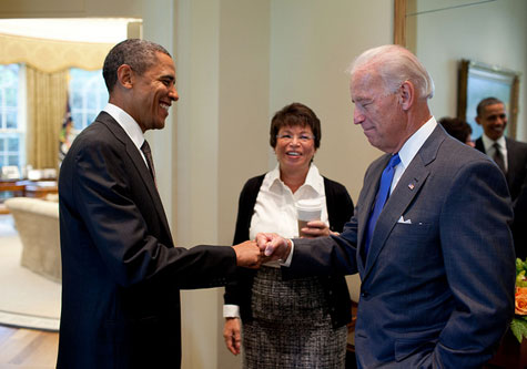 Obama and Biden fist bump