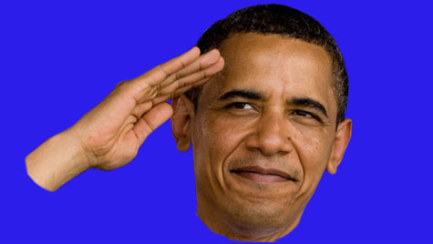 Saluting Obama
