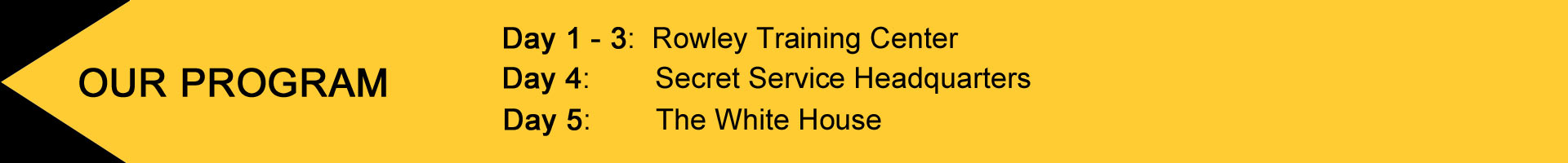 Secret Service training program agenda